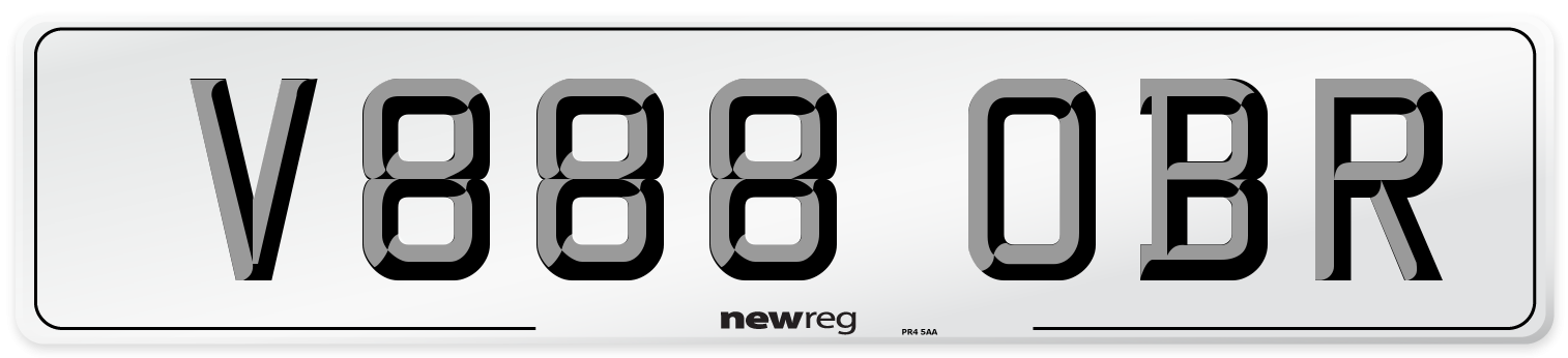 V888 OBR Number Plate from New Reg